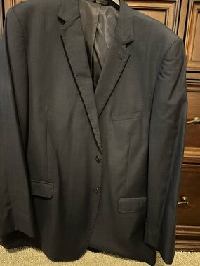 Men's Classic Navy Suit Jacket - Elegant Single-Breast Blazer